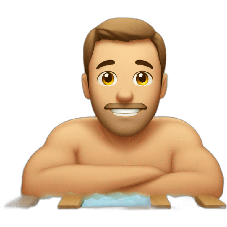 A man in a sauna emoji