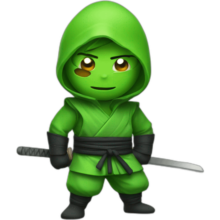 Ninja in green apple emoji