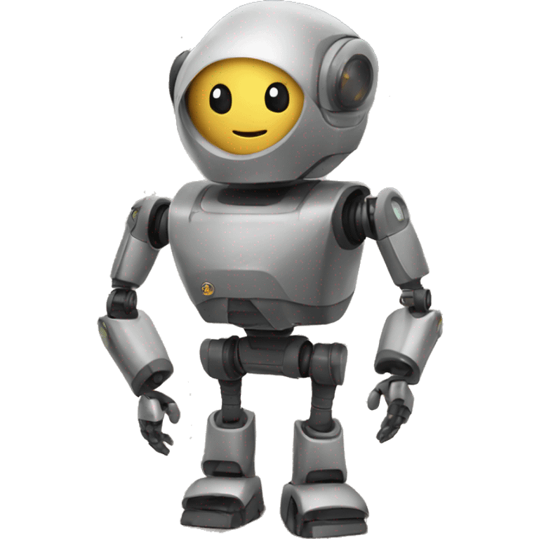 A hard-working robot shepherding stars emoji