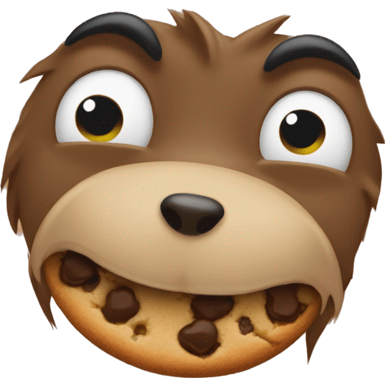 Mowgli eating cookie emoji