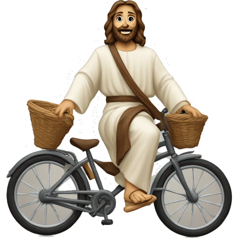 Jesus christ in a bike emoji