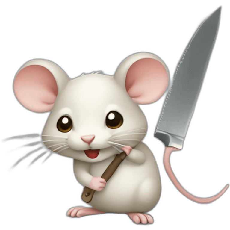 Un rat avec un couteau emoji