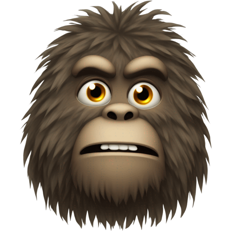 Picture of a shivering Sasquatch emoji