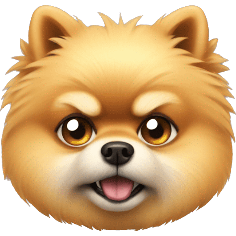 angry pomeranian with cheese emoji