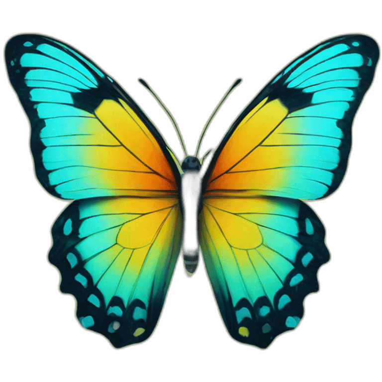 Butterfly with glich emoji