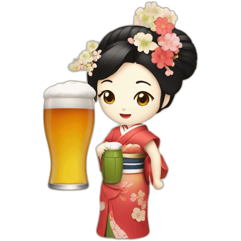 maiko has beer emoji