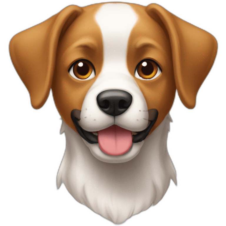 In roux sur un chien emoji