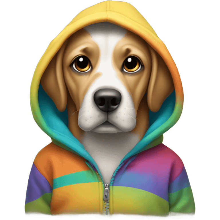 Dog wearing a hoodie emoji