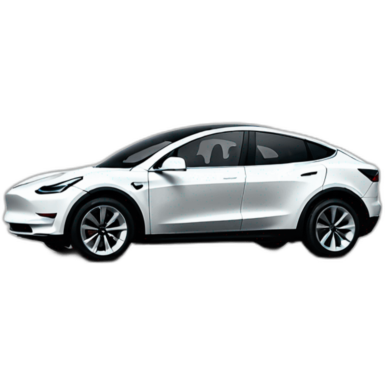 white tesla model Y emoji