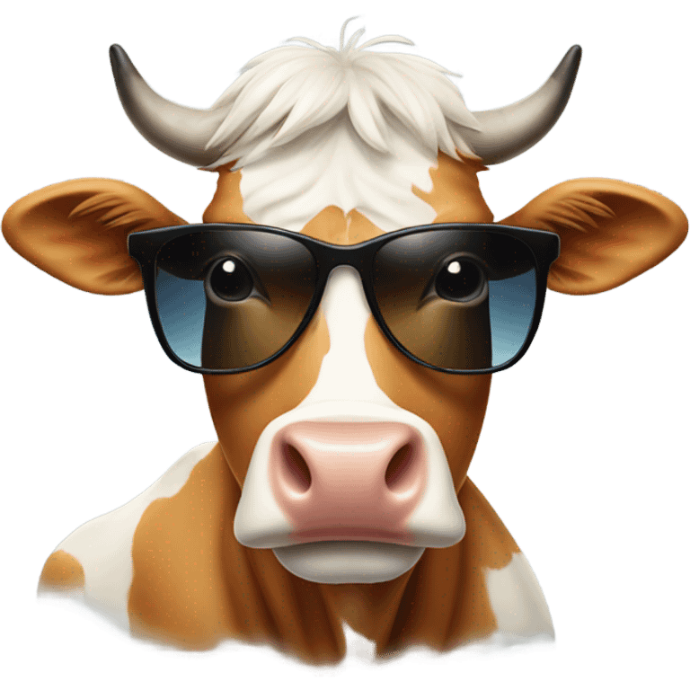 Cow with sunglasses emoji