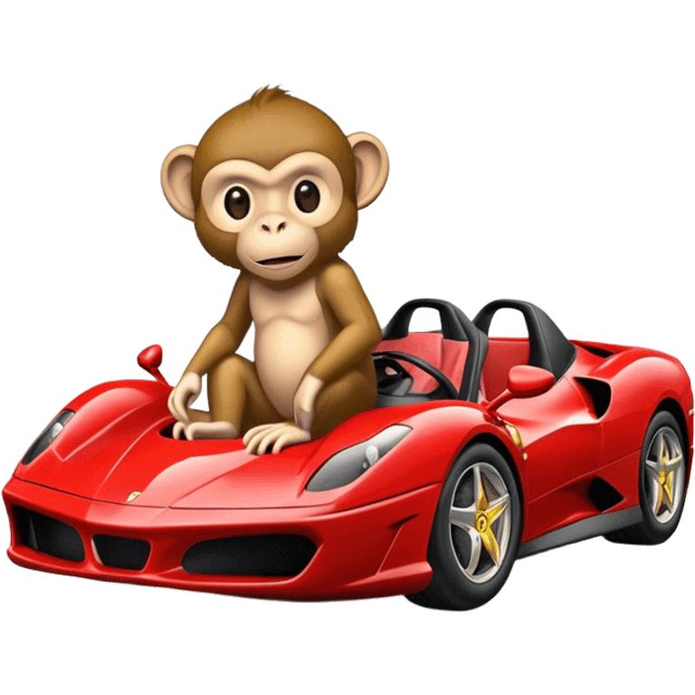 MONKEY in a ferrari emoji