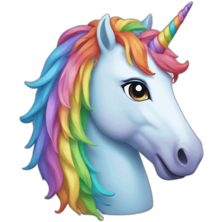 Rainbow unicorn emoji