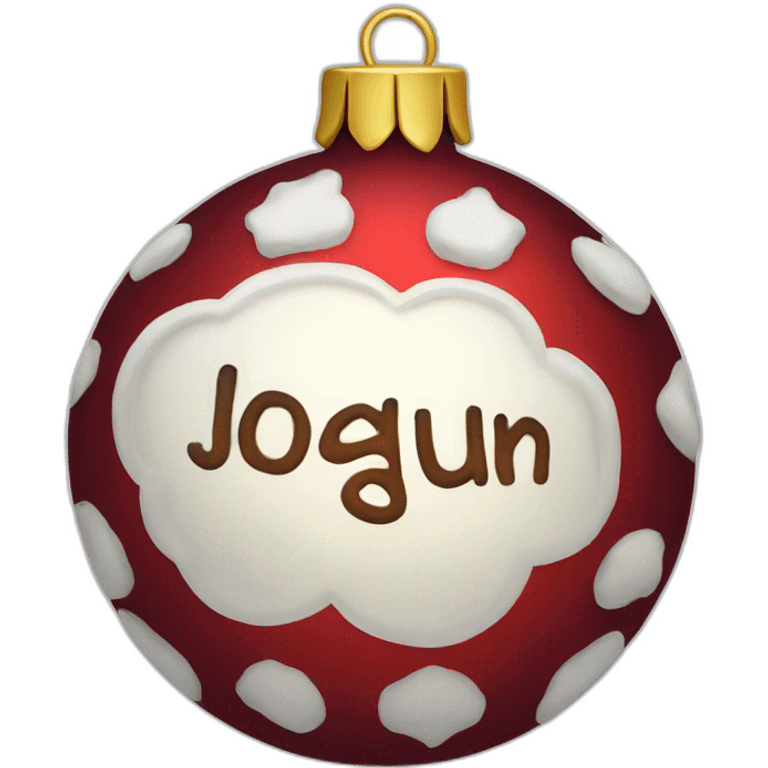 CHRISTMAS BALL WITH A NAME "JOAQUIN" IN IT emoji