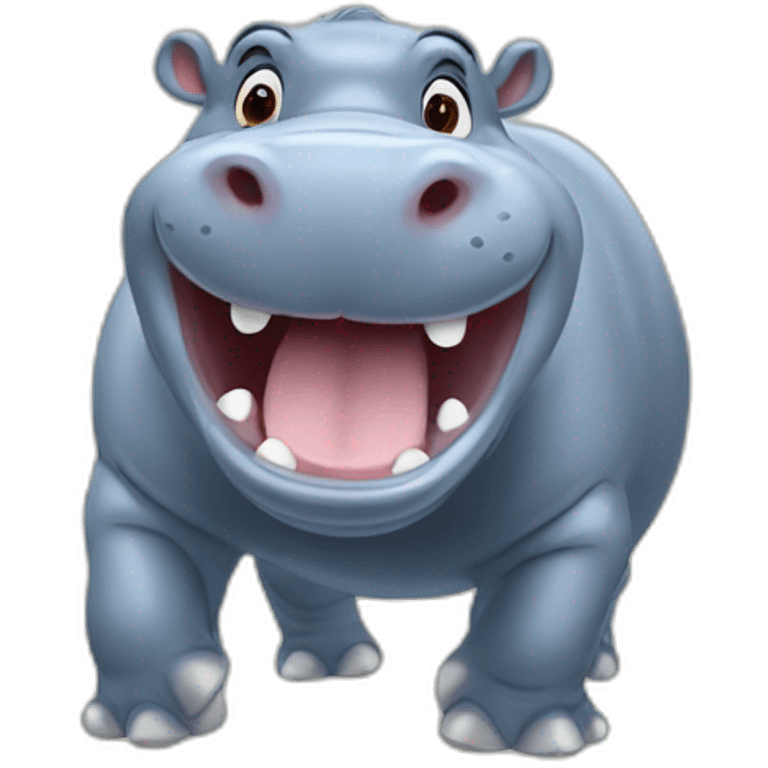 happy hippopotamus emoji