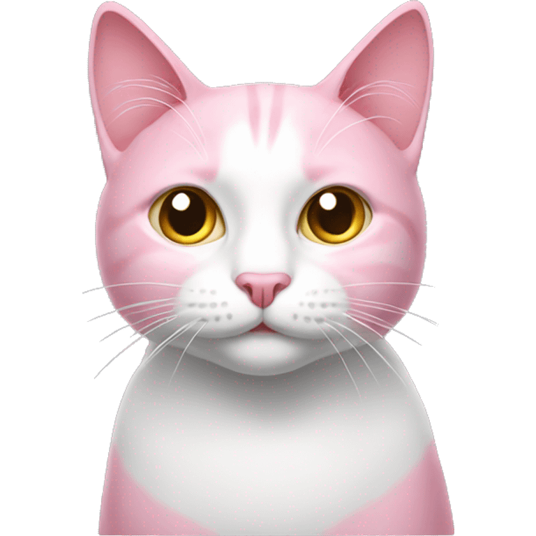 Pink and white cat  emoji