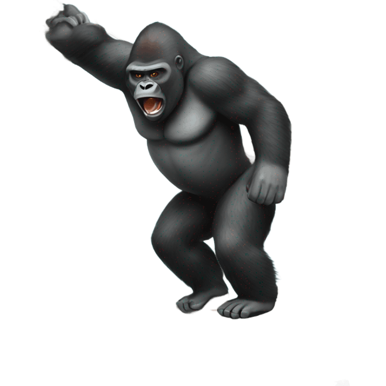 Gorilla destroying a bridge emoji