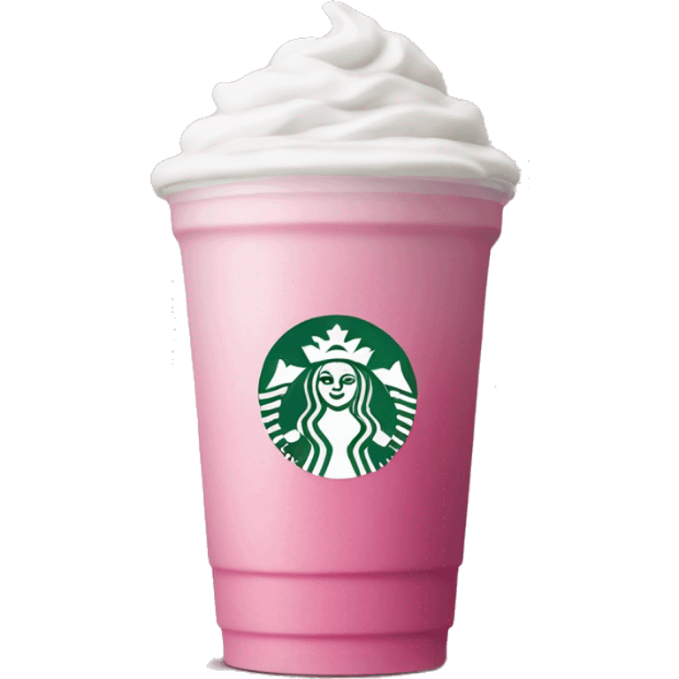 starbucks cup pink drink with cold foam emoji