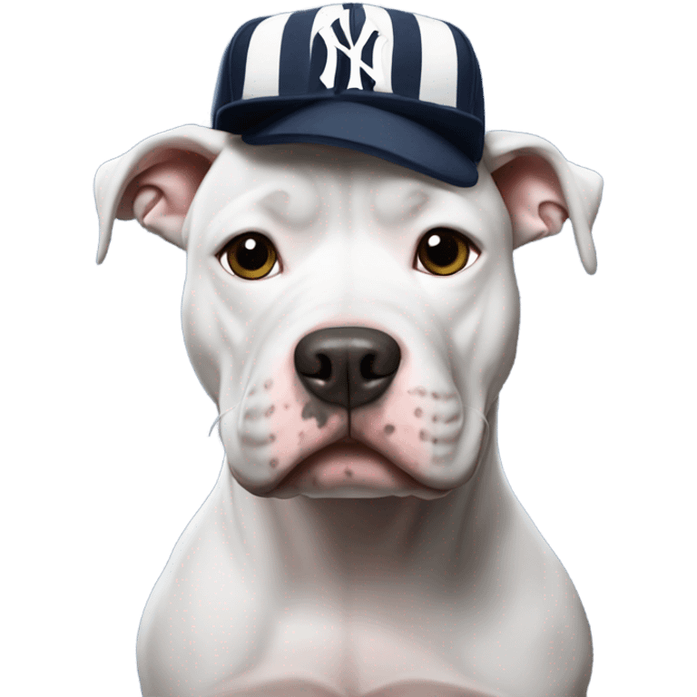 Pitbull with a New York Yankees Jersey emoji