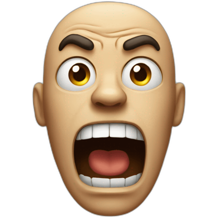 a angry man that is shouting emoji