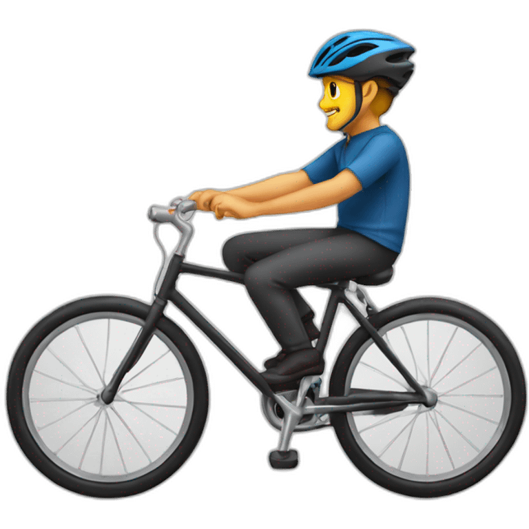 homme chauve vélo emoji