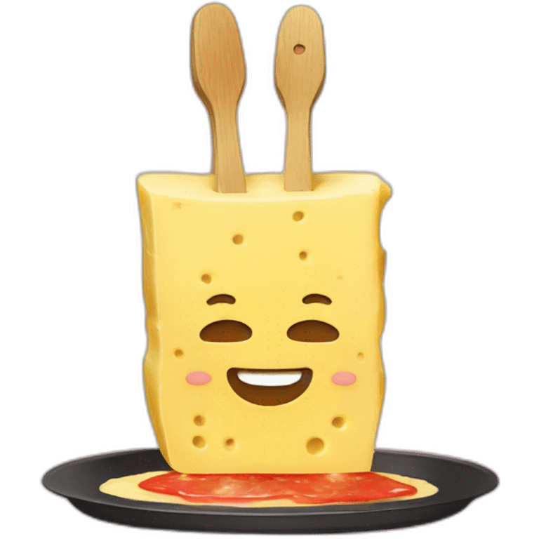 kawaii raclette emoji