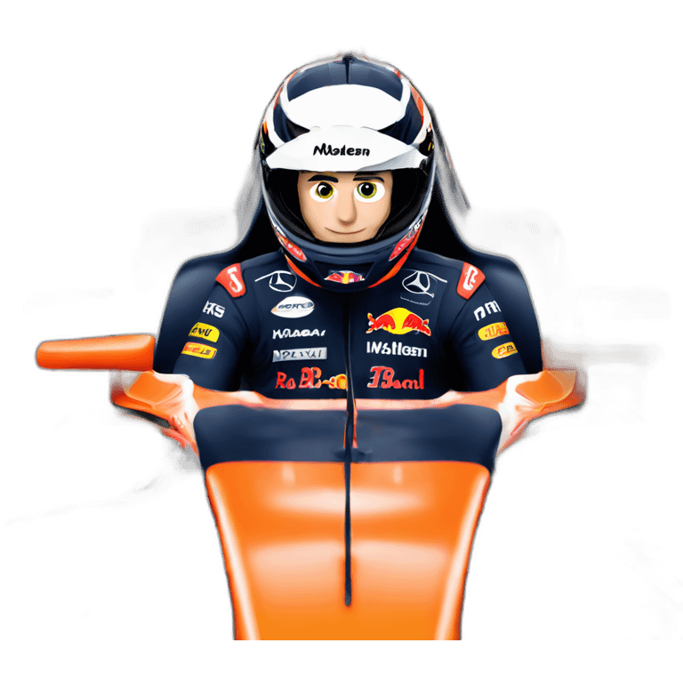 Max verstappen in mclaren car emoji