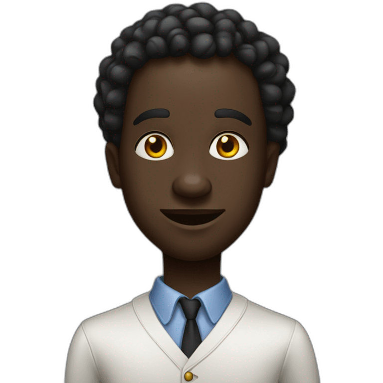 enseignant noir de type africain a emoji