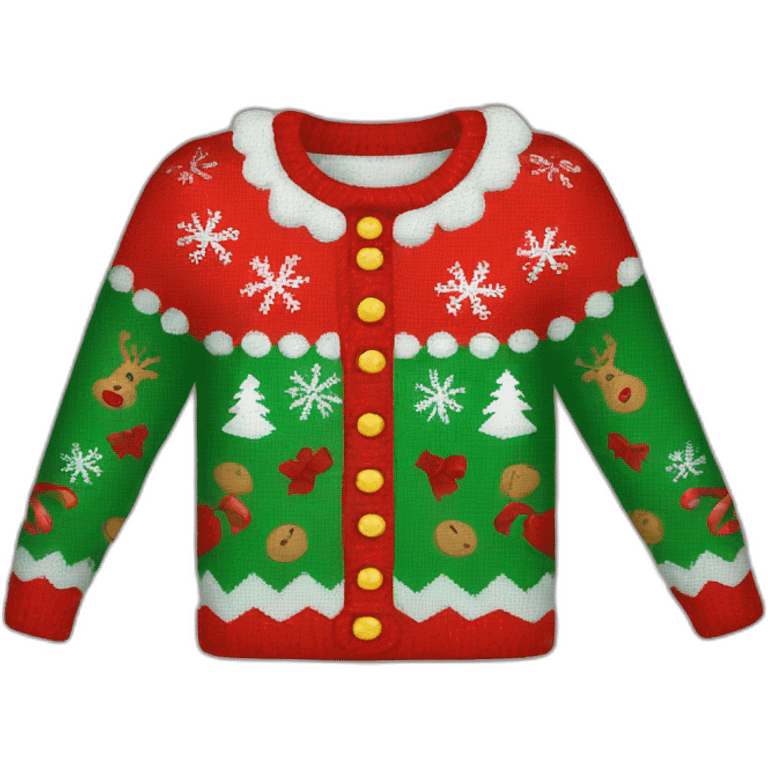 Ugly christmas sweater emoji