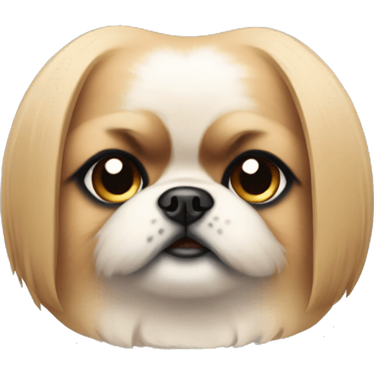 pekinese with short hair emoji