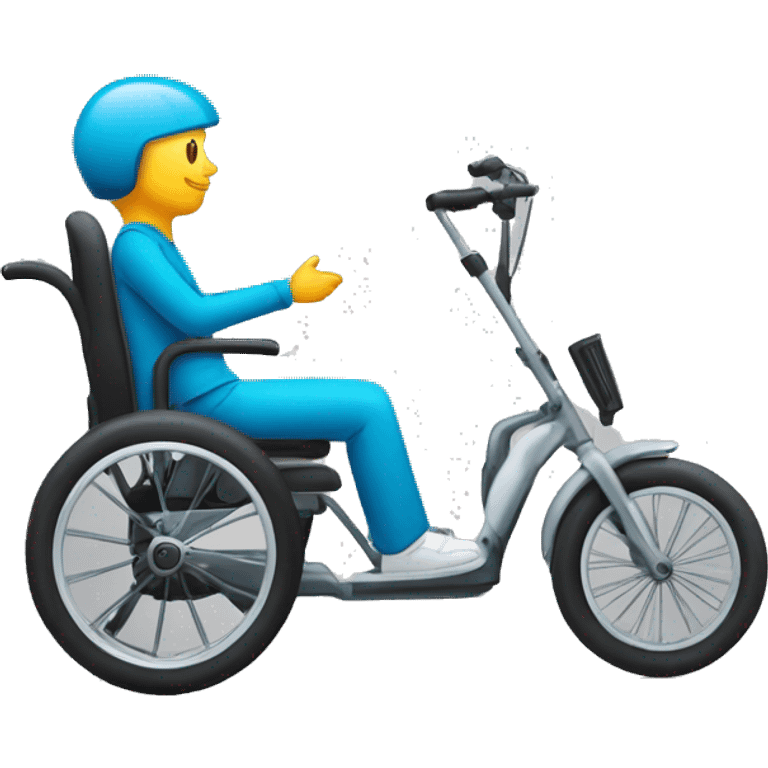 trotinette et personne en fauteuil roulant emoji