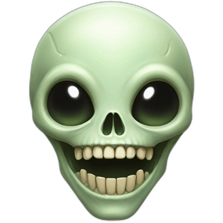 Happy Alien skull emoji