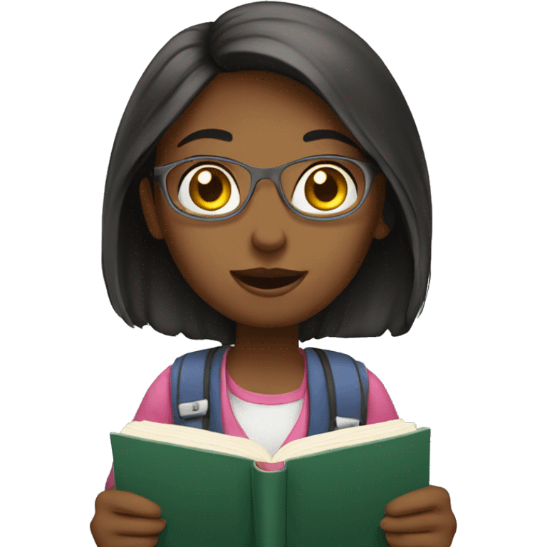 Girl studying emoji