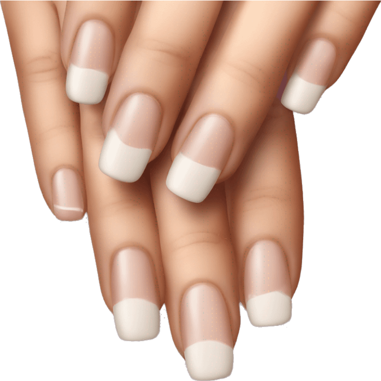 Nails french manicure emoji