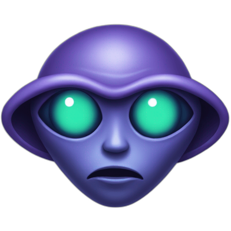 alien emoji with a centered third eye emoji