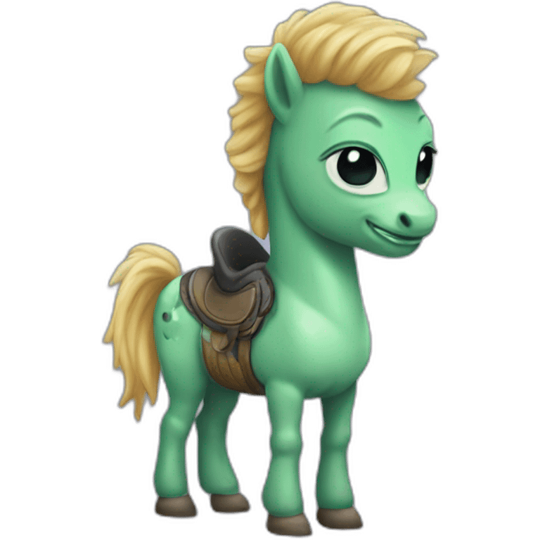 alien-on-a-pony emoji