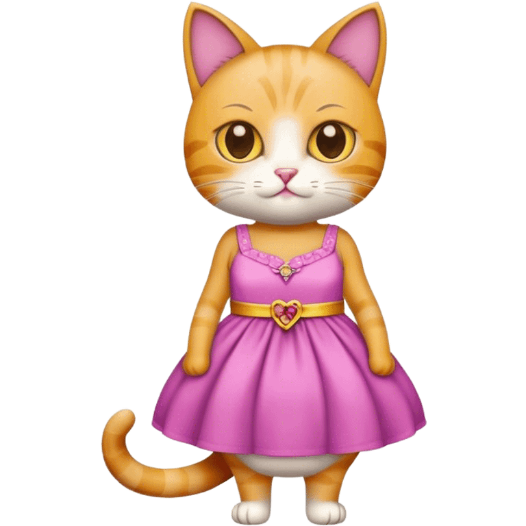 Cat wearing a dres emoji