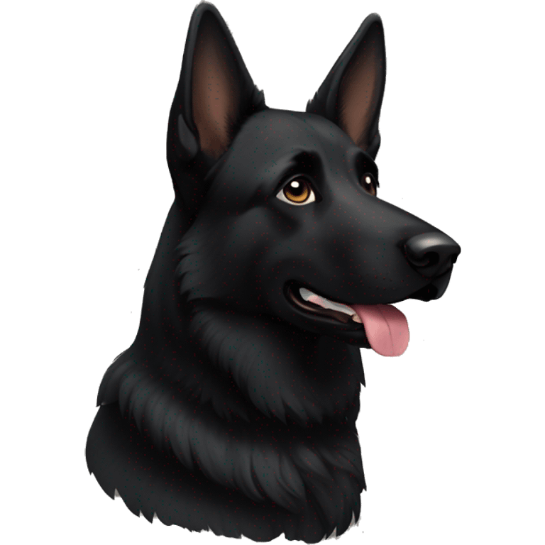 Black German shepherd dog emoji