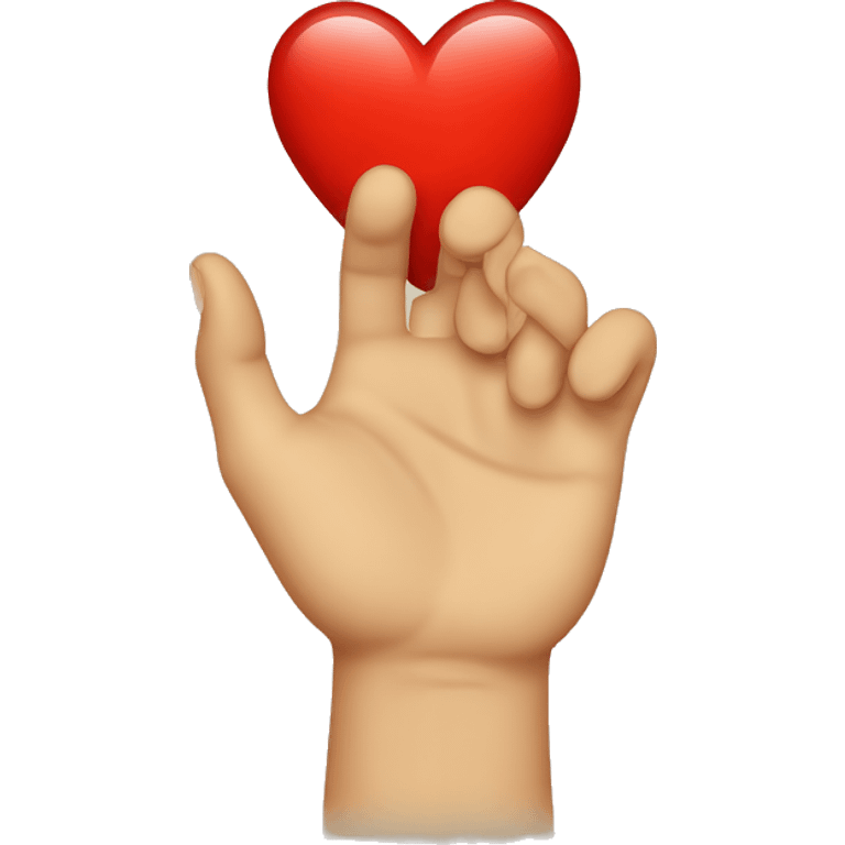 I want a hand with a heart on the inside  emoji