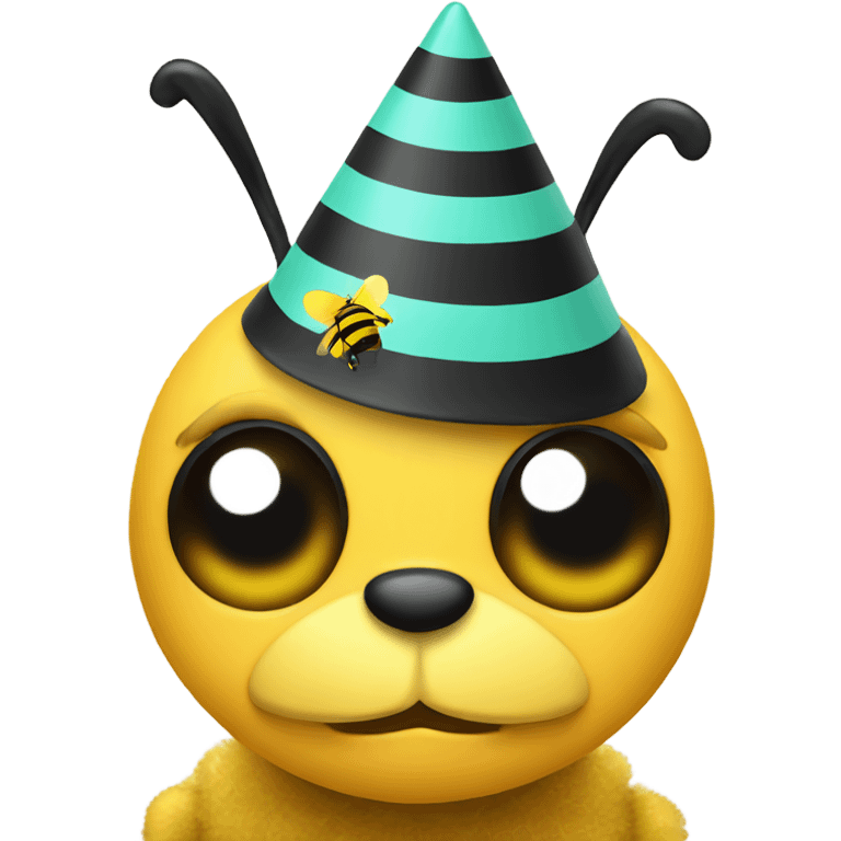 Bee in party hat  emoji