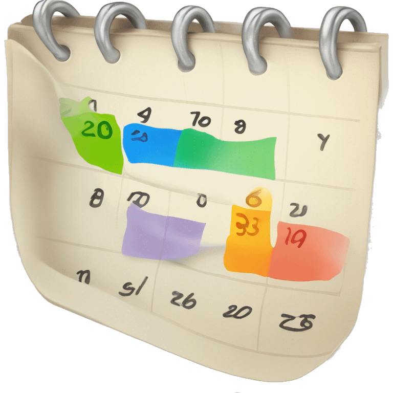 Calendar with vibran colors and not dull emoji