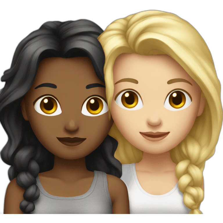 two-woman-best-friends-darkhair-blonde emoji