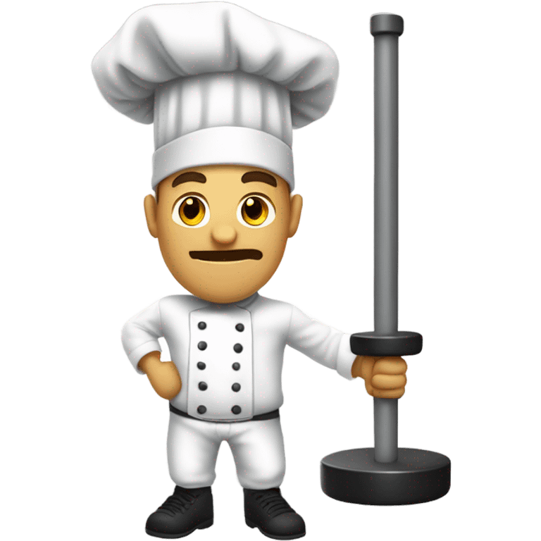 Chef lifting weights emoji