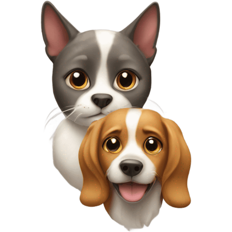 Cat and dog emoji