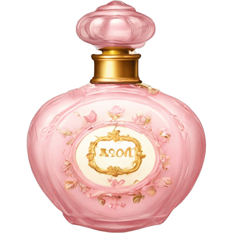 vintage rococo light pink perfume  emoji