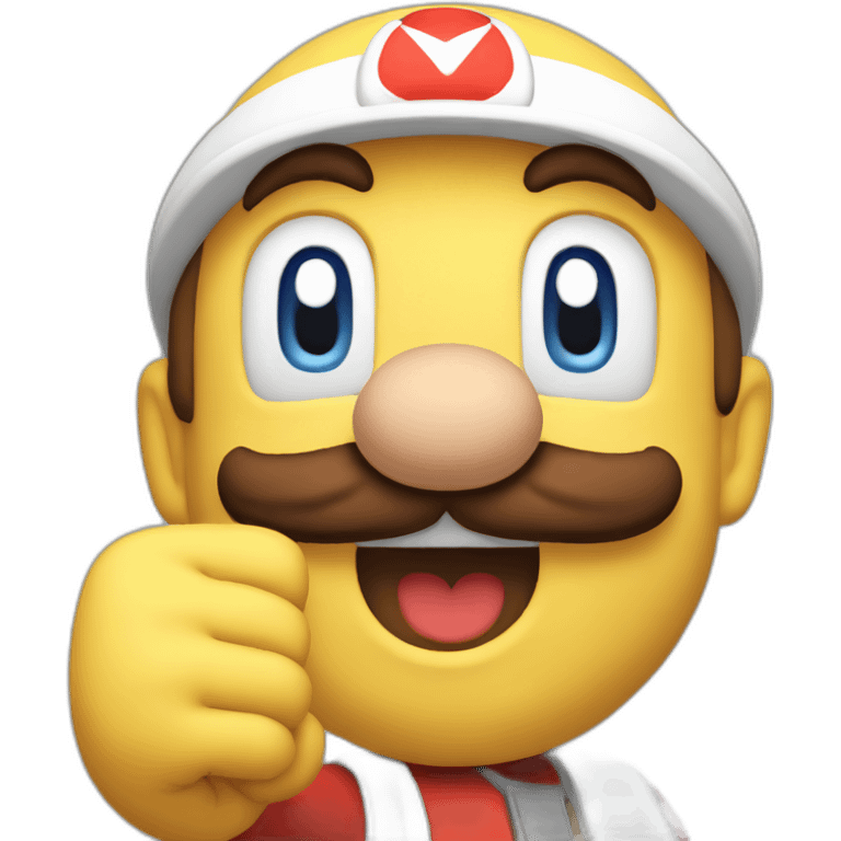 mario close up thumbs up emoji