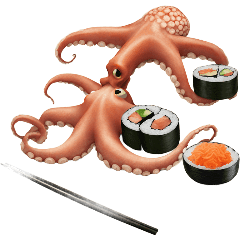 Octopus making sushi  emoji