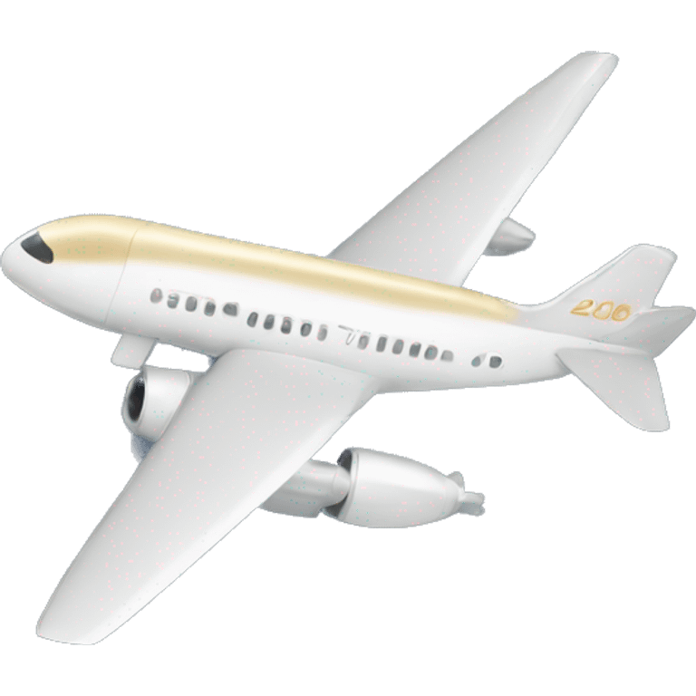 Christening plane on new years 2025 with champagne bottle emoji