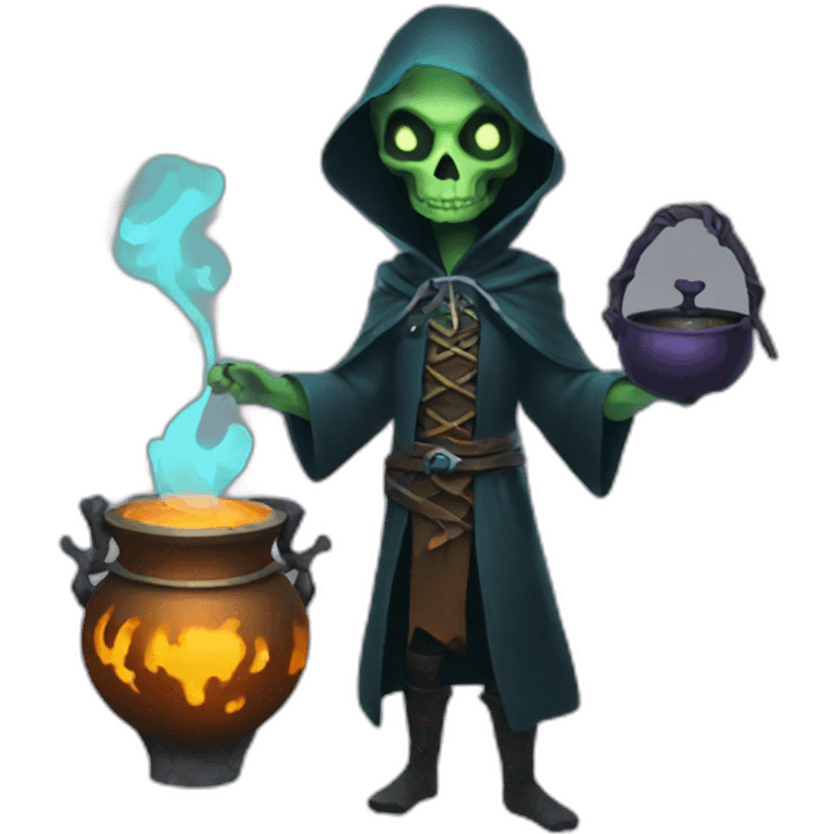 necromancer with cauldron emoji