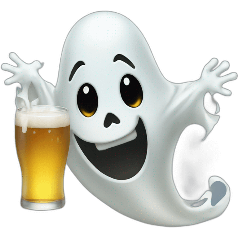 Ghost being drunk emoji