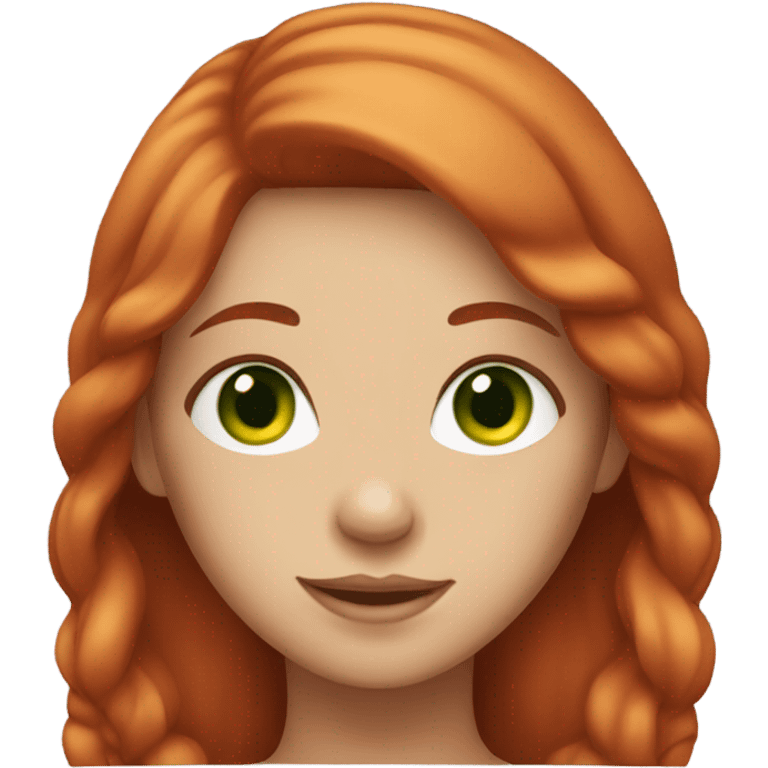 Red hair girl with green eyes emoji